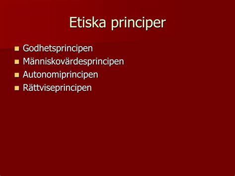4 etiska principer